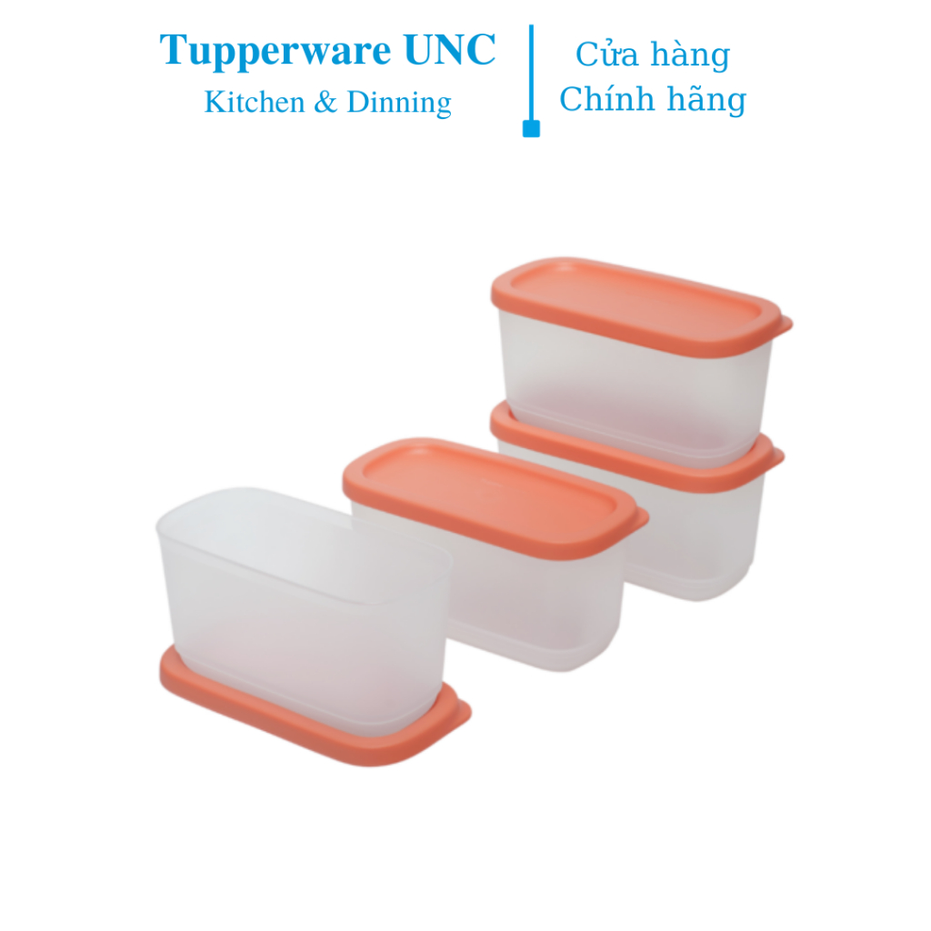 Bộ hộp bảo quản thực phẩm Tupperware Cubix Mini Rectangular 250ml (4 ...
