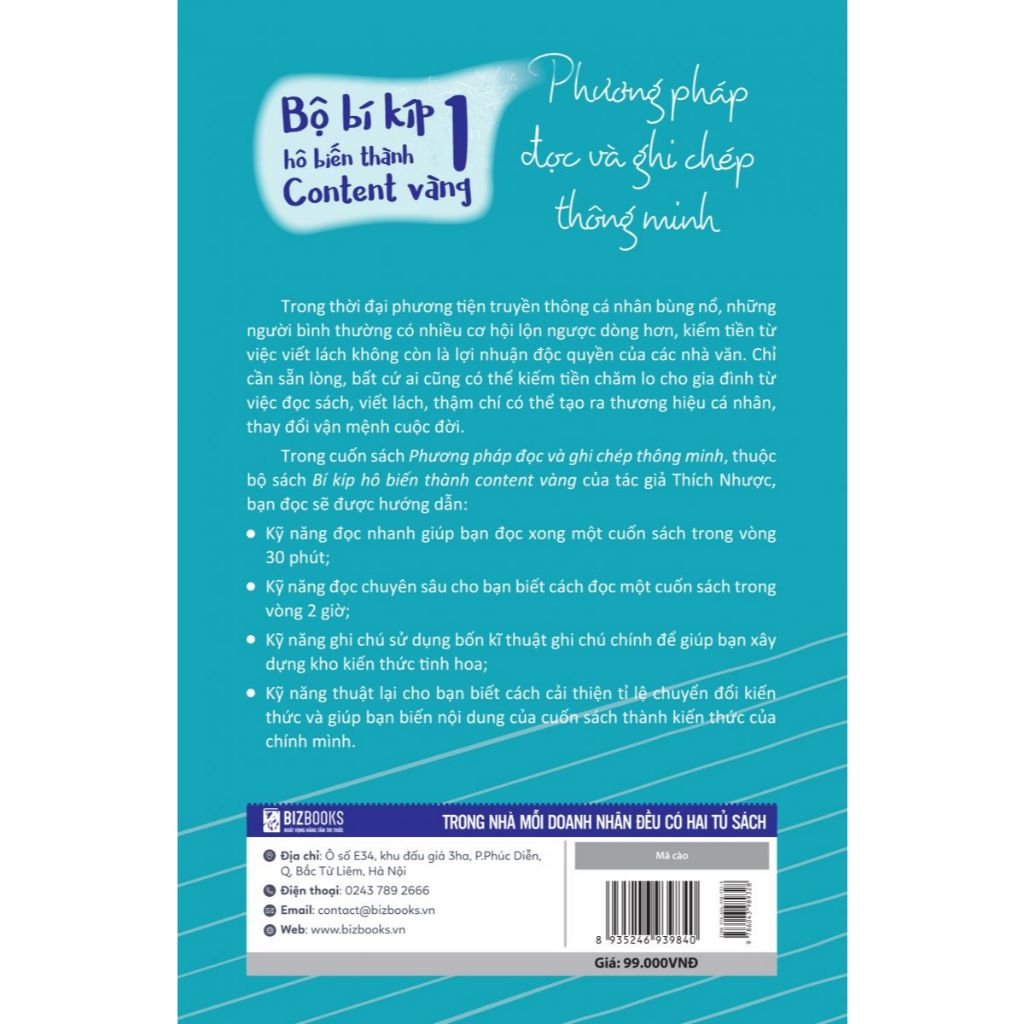 Sách Bí Kíp Hô Biến Thành Content Vàng - Tập 1, 2, 3: Phương Pháp Đọc Và Ghi, Tư Duy Viết, Kỹ Thuật Viết