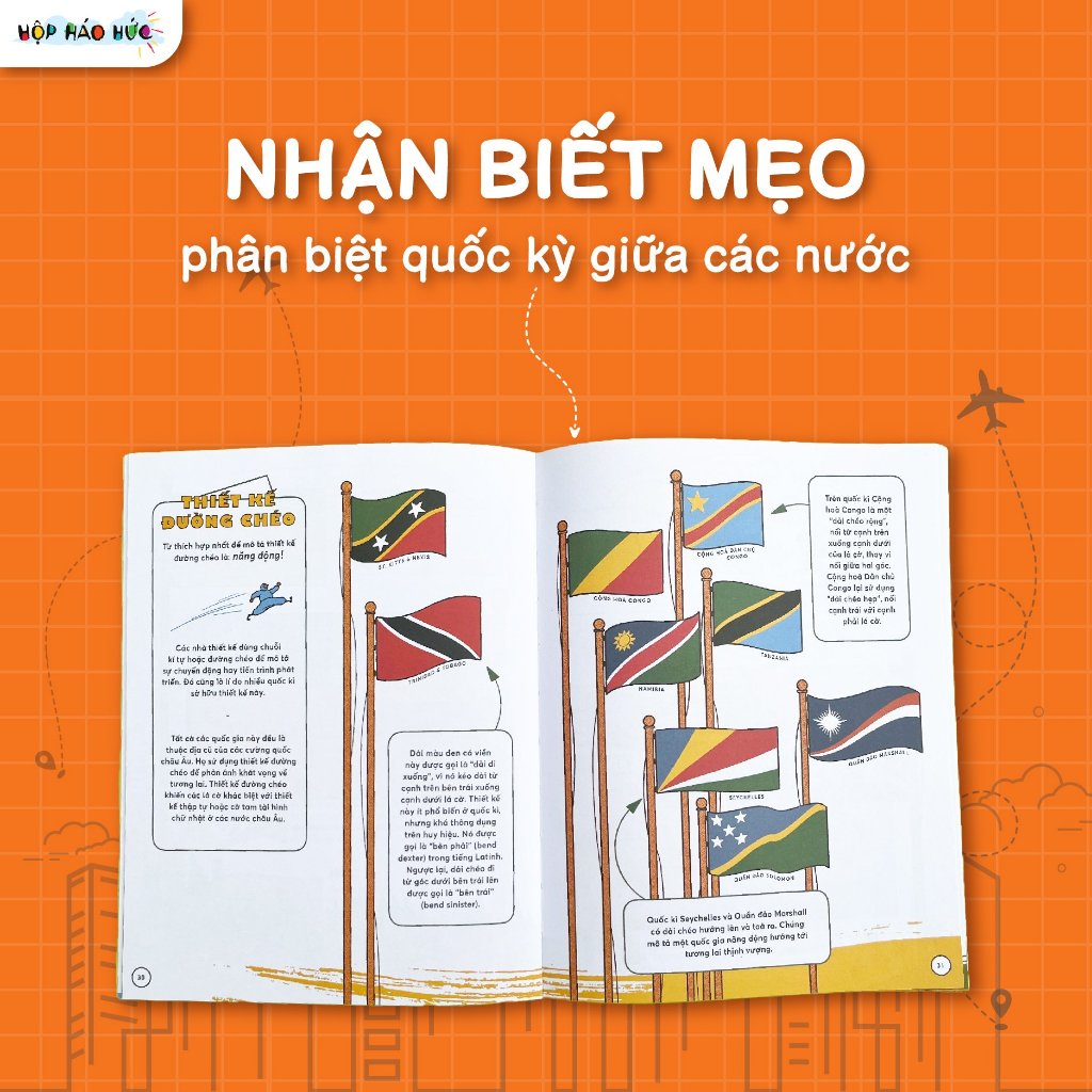 Ảnh Sách cho bé - Cuốn Phấp Phới Cờ Bay cho bé 6 - 10 tuổi giúp con cập nhật kiến thức về các lá quốc kỳ trên thế giới 2