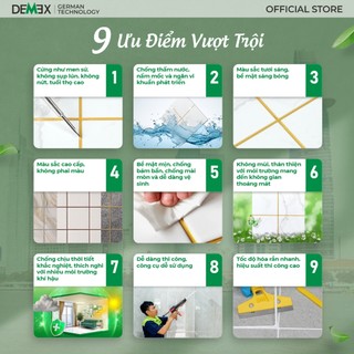 Combo 6 Chai Keo Chà Ron 2 Thành Phần - Keo Chít Mạch Chống Thấm, Không Chứa Chất Gây Ung Thư (Tặng 1 Súng Bơm, DCTC)