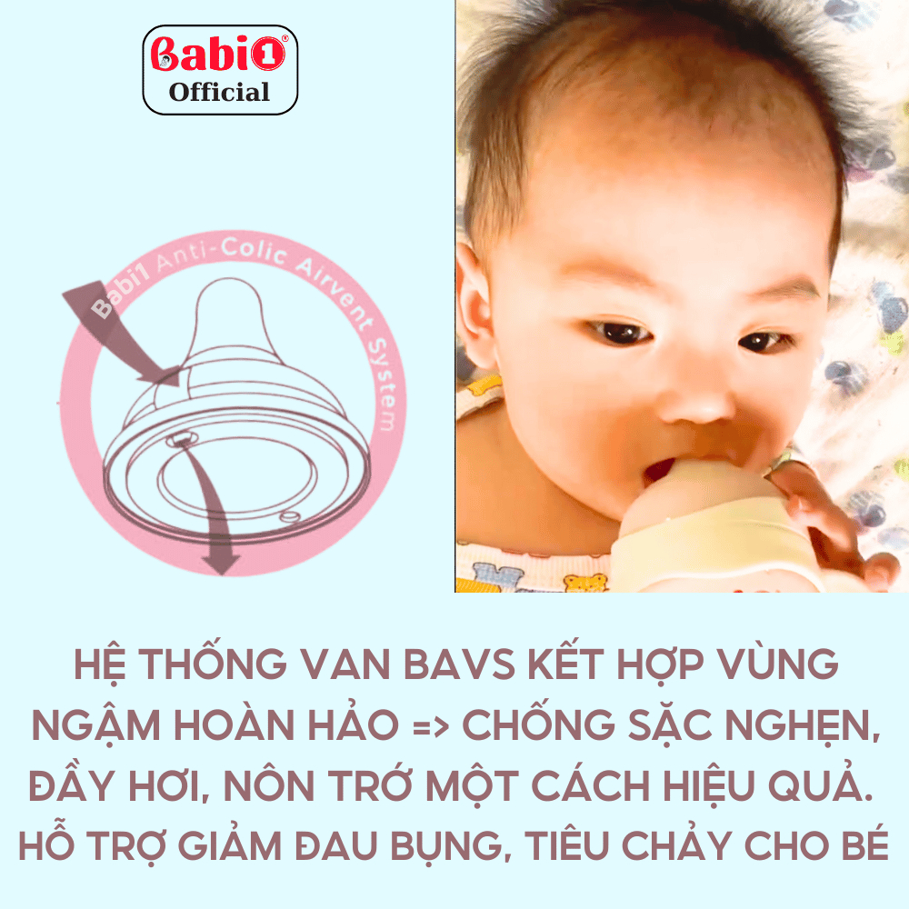 Combo 2 Bình Sữa Thủy Tinh Cho Bé Babi1 Cảm Biến Nhiệt Báo Nóng, Bọc Tráng Silicone Chống Vỡ Kèm Quà