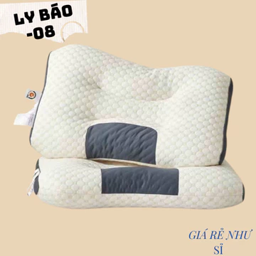 Gối Ngủ Chống Đau Cổ Vai Gáy Dệt Kim Lõi Bông Xơ, Gối Spa Chống Đau Mỏi Cổ Vai, Gối Công Thái Học Chống Ngáy Giảm MệtHọc