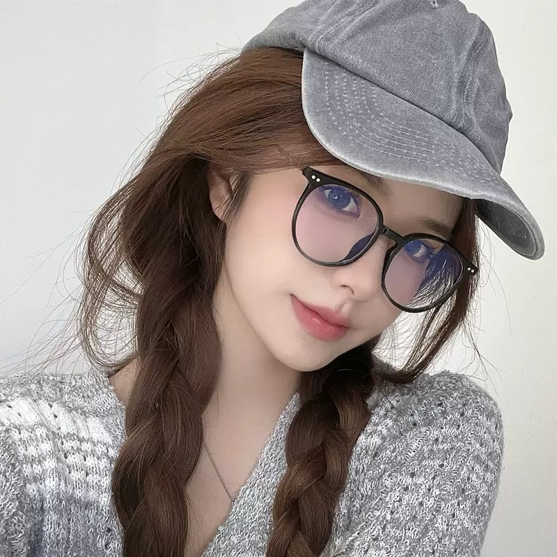 Gọng kính cận thời trang nữ nam mắt kính tròn không độ chống tia UV và ánh sáng xanh bảo vệ mắt cao cấp 526 Hanaso