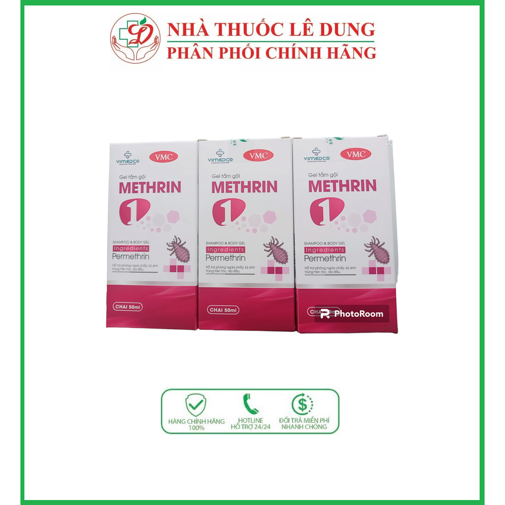 [Chính Hãng] Gel tắm gội Methrin, phòng ngừa chấy giận sinh trùng trên ...