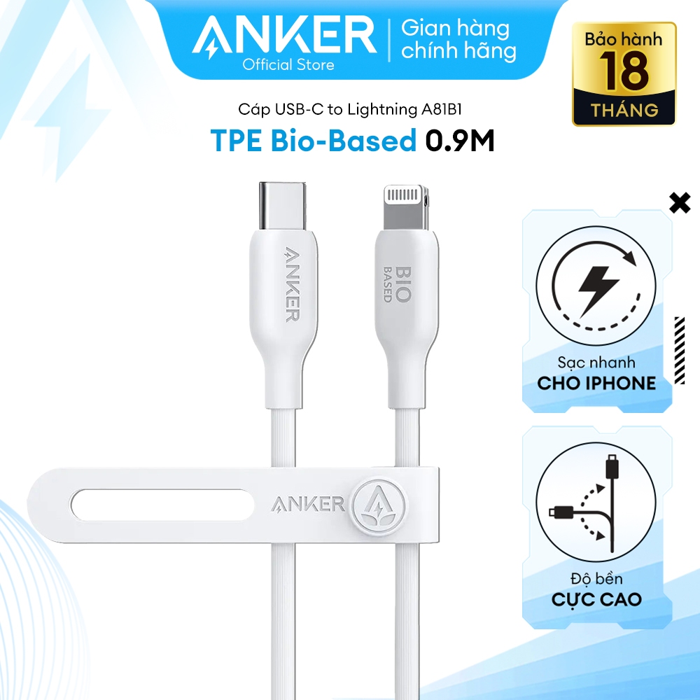 Ảnh Cáp Sạc Anker TPE Bio-Based 542 USB-C to Lightning Dài 0.9M - A80B1 2