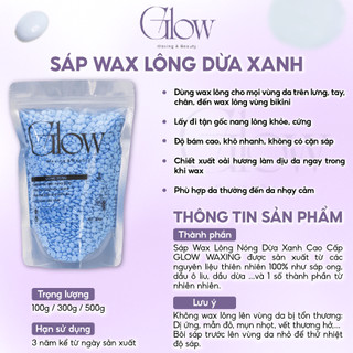 Combo 100gr Sáp Dừa Xanh + Nồi Nấu Sáp ProWax Mini 200 Chống Dính GLOW + Mỡ Trăn Nstore Tặng Que 101