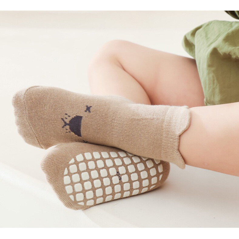 Tất kidsock in hình chú chuột cute nhiều màu cao cổ chống trơn trượt cho bé mesocshop