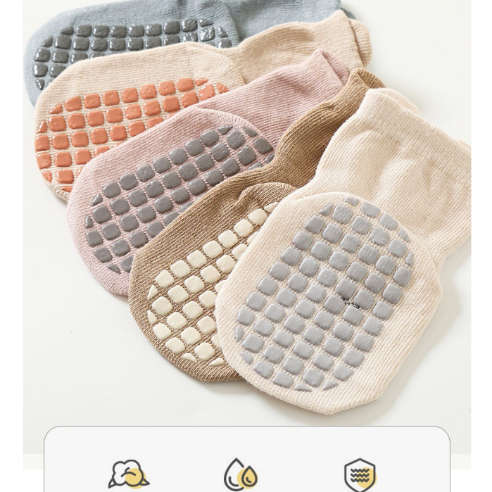 Tất kidsock in hình chú chuột cute nhiều màu cao cổ chống trơn trượt cho bé mesocshop