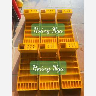 Tổng hợp 4 mẫu Khay gỗ thông đựng tông đơ sơn bóng mịn 4 màu khác nhau