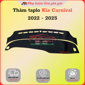 Thảm taplo xe Kia Carnival 2022, 2023, 2024, 2025 - Chất liệu Da Cacbon cao cấp, có đế chống trượt, vừa khít form xe