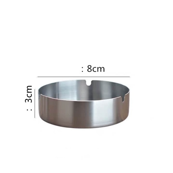 Gạt. tàn. inox nguyên khối - Kích thước: 8cm x 3cm - GTT008e