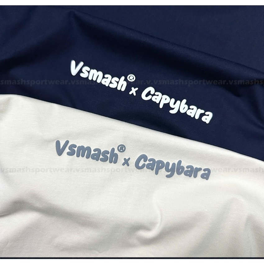 Áo Thun Cầu Lông Unisex Vsmash Sportwear – IN NỔI PHỒNG  "CAPYPARA" – Vải Bông Em Bé Mềm Mịn, Thoáng Mát,Thấm hút