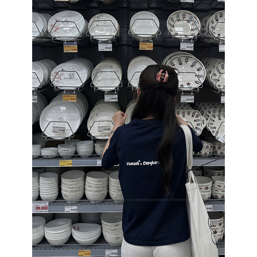 Áo Thun Cầu Lông Unisex Vsmash Sportwear – IN NỔI PHỒNG  "CAPYPARA" – Vải Bông Em Bé Mềm Mịn, Thoáng Mát,Thấm hút