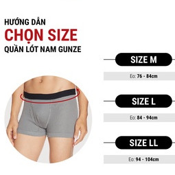 Quần sịp nam Body Wild Air Gunze BWY914F dáng đùi thun lạnh, không đường viền, kháng khuẩn khử mùi nội địa Nhật