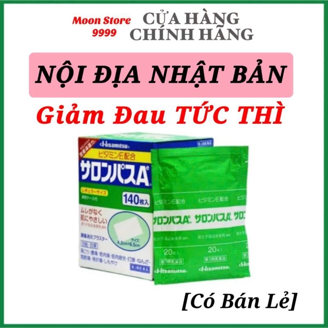 [Chuẩn Nhật] Cao dán Giảm Đau Salonpas Hisamitsu Nhật Bản Giảm Nhanh Các Cơn Đau Cơ Nhức Khớp Bong Gân Bầm Tím