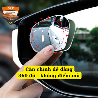 Gương chiếu hậu ô tô cao cấp 360 độ không điểm mù không bám sương. Gương phụ chống điểm mù xe hơi