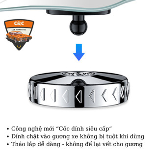 Gương chiếu hậu ô tô cao cấp 360 độ không điểm mù không bám sương. Gương phụ chống điểm mù xe hơi