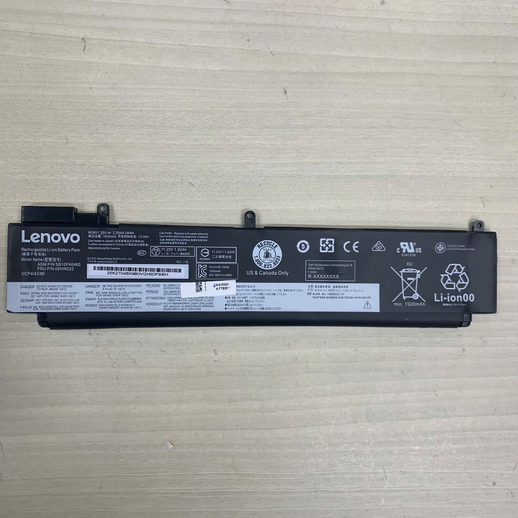 Pin Lenovo T460S T470S 00HW024 Ngắn Dài Zin 3 Cell New 100%