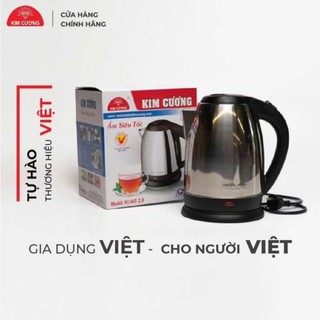 ẤM ĐUN SIÊU TỐC KIM VƯƠNG INOX 2L