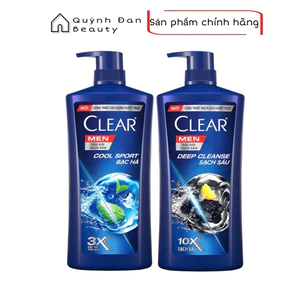Dầu Gội Đầu Clear Men Cool Sport Bạc Hà 630g/900g