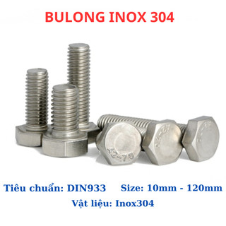 Bulong Lục Giác Ngoài Inox 304 M5 M6 M8 (túi 10 - 20) Con dài 10mm-150mm Chống Gỉ Sét
