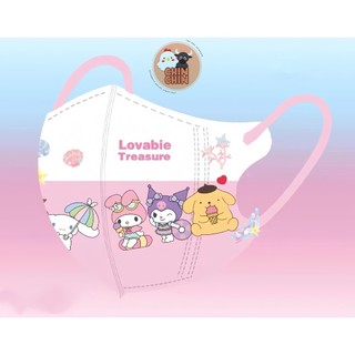 [Sẵn Hàng] Set 10c Khẩu Trang trẻ em Hoạt Hình 3D mẫu mới nhất 2025 , Khẩu Trang thời trang Sanrio