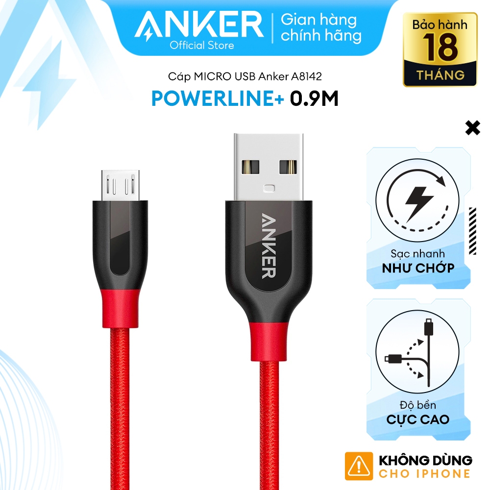 Ảnh Cáp sạc ANKER PowerLine+ Micro USB dài 0.9m - A8142 3