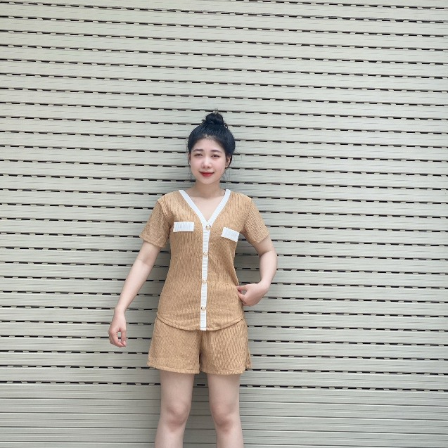 Đồ Bộ Bigsize Nữ Thun Gân Quần Ống Rộng Suông ESHOP Đồ Mặc Nhà Nữ Bigsize Quần Đùi Vải Xốp Đi Chơi Đẹp Dễ Thương DB368