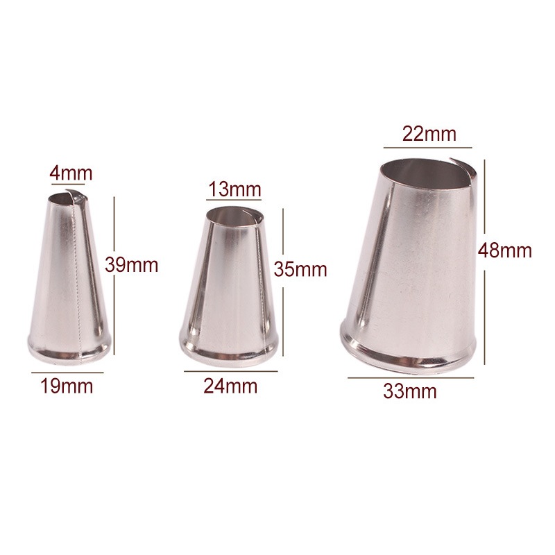 Bộ 3 đui bắt kem trái đào tiên/ Đui bắt kem inox không gỉ - DC87F