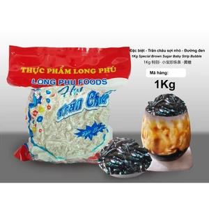 Trân Châu Sợi Nhuyễn Size Nhỏ LONG PHÚ Gói 1kg Nhiều Vị - Topping, Nguyên Liệu Trà Sữa, Chè