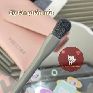 [VEECCI] Set Cọ Trang Điểm Mắt 5 Cây VEECCI Trang Điểm Kèm Túi Da Hồng Pastel Đáng yêu