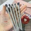 Set Cọ Trang Điểm Mắt 5 Cây VEECCI Trang Điểm Kèm Túi Da Hồng Pastel Đáng yêu