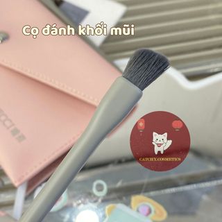 [VEECCI] Set Cọ Trang Điểm Mắt 5 Cây VEECCI Trang Điểm Kèm Túi Da Hồng Pastel Đáng yêu