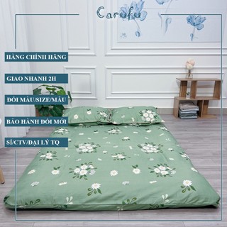 Áo bọc Nệm Gấp 3 loại  2 mặt có kháo kéo 1m 1m2 1m4 1m6 1m8 2m | Carufu