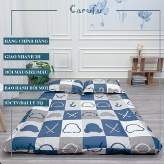 Áo bọc Nệm Gấp 3 loại  2 mặt có kháo kéo 1m 1m2 1m4 1m6 1m8 2m | Carufu