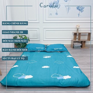 Áo bọc Nệm Gấp 3 loại  2 mặt có kháo kéo 1m 1m2 1m4 1m6 1m8 2m | Carufu