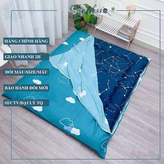 Áo bọc nệm topper 2 mặt có khoá kéo 1m 1m2 1m4 1m6 1m8 x 2m | Cotton Poly cao cấp | Carufu