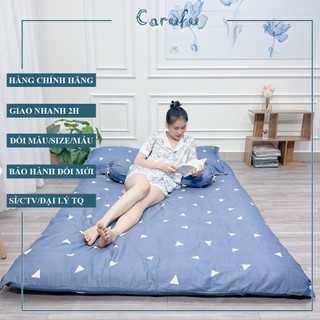 Áo bọc nệm topper 2 mặt có khoá kéo 1m 1m2 1m4 1m6 1m8 x 2m | Cotton Poly cao cấp | Carufu
