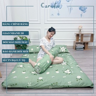 Áo bọc nệm topper 2 mặt có khoá kéo 1m 1m2 1m4 1m6 1m8 x 2m | Cotton Poly cao cấp | Carufu