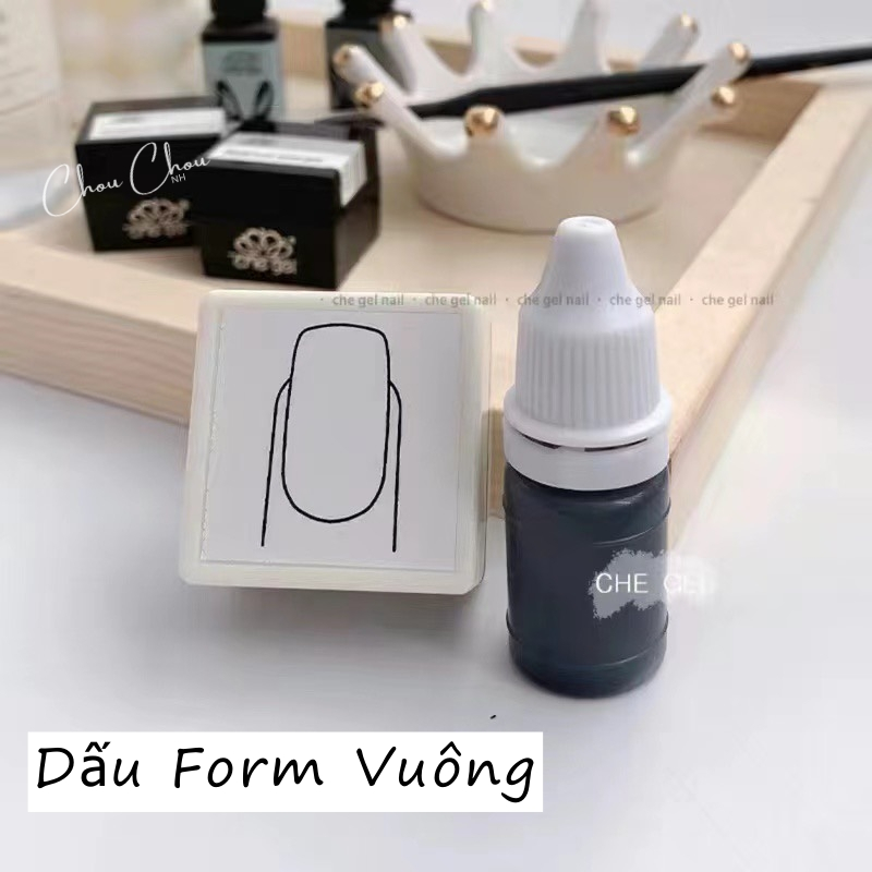 Khuôn in form móng trên giấy tập vẽ, Giấy chuyên vẽ vân đá màu nước,Giấy vẽ màu nước ,Dấu in form móng kèm mực