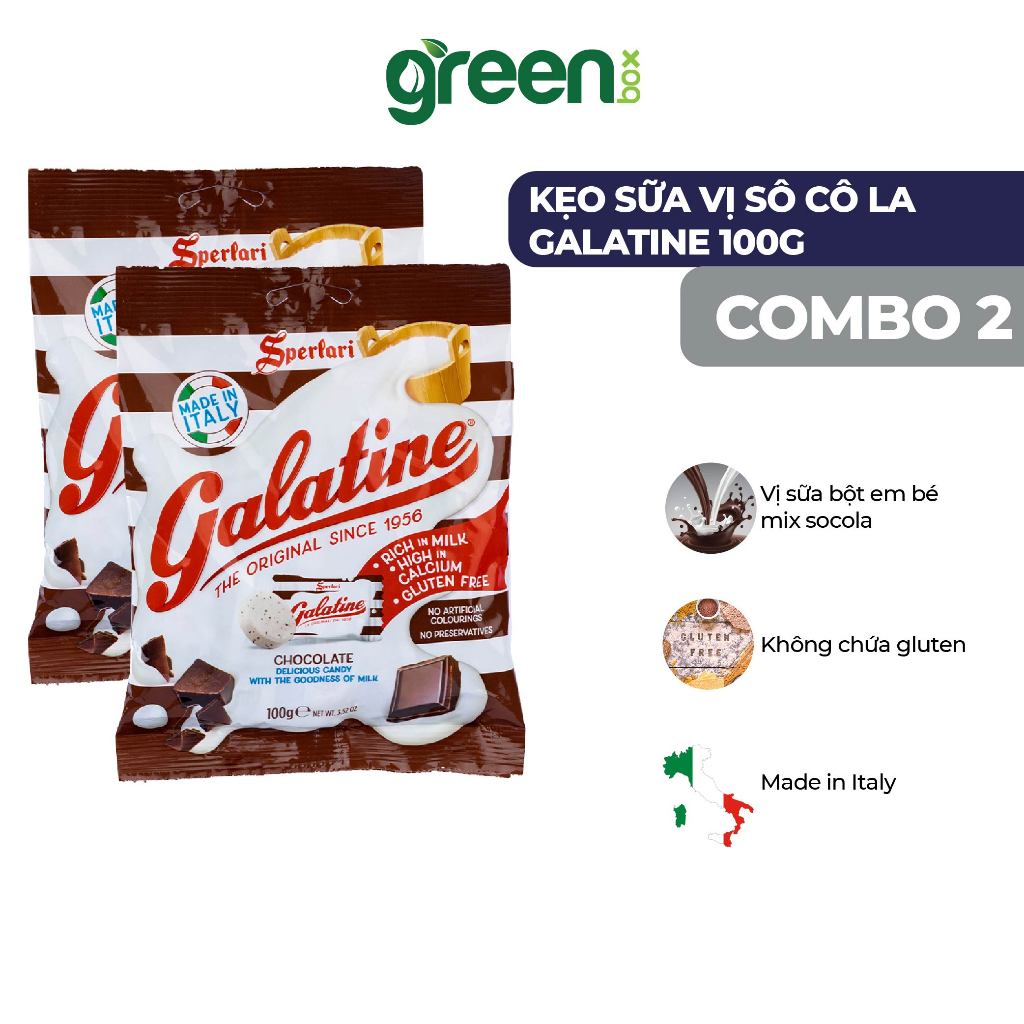 Ảnh Kẹo sữa Galatine Ý 100g, giàu Canxi hương socola 3