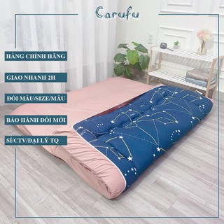 Ga nệm topper 1m x 2m Cotton Tici bo chun Mát lạnh giặt máy thoải mái | Carufu