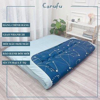 Ga nệm topper 1m x 2m Cotton Tici bo chun Mát lạnh giặt máy thoải mái | Carufu