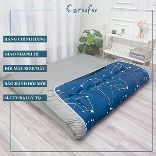 Ga nệm topper 1m x 2m Cotton Tici bo chun Mát lạnh giặt máy thoải mái | Carufu