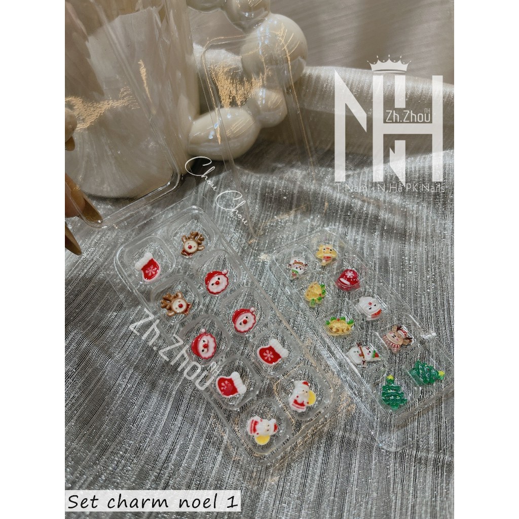 Set charm noel, charm gắn móng noel, charm noel, phụ kiện trang trí móng noel 2026