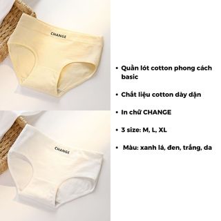 Quần lót nữ cotton kháng khuẩn, Quần chip nữ cạp vừa đáy lót chắc chắn kiểu dáng basic DEVARI L2430