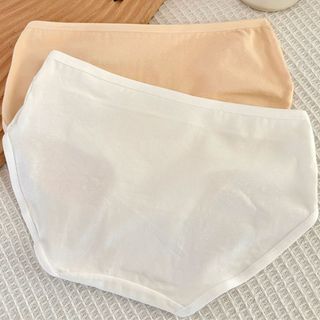 Quần lót nữ cotton kháng khuẩn, Quần chip nữ cạp vừa đáy lót chắc chắn kiểu dáng basic DEVARI L2430