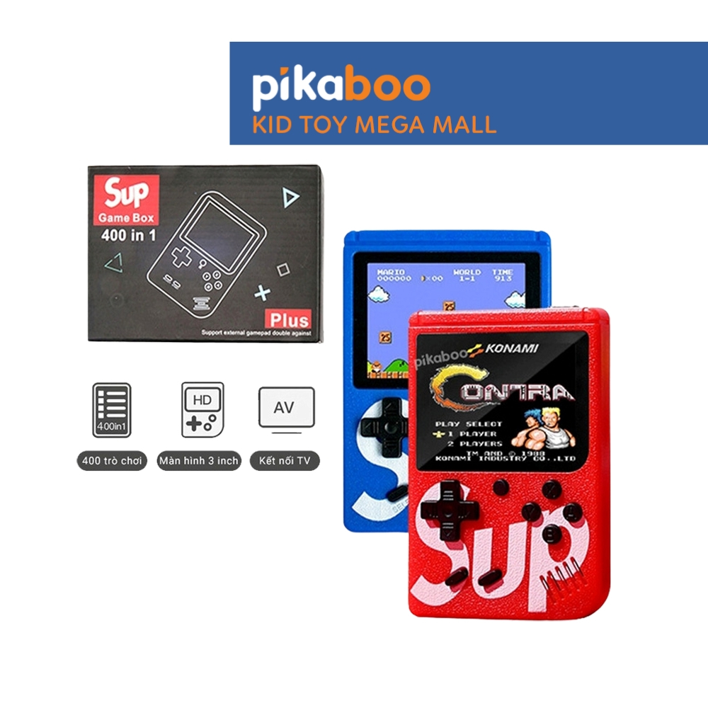 Máy Game Cầm Tay 400 Trò Kinh Điển Pikaboo | Kết Nối TV, Màn Hình HD - Về Lại Tuổi Thơ!