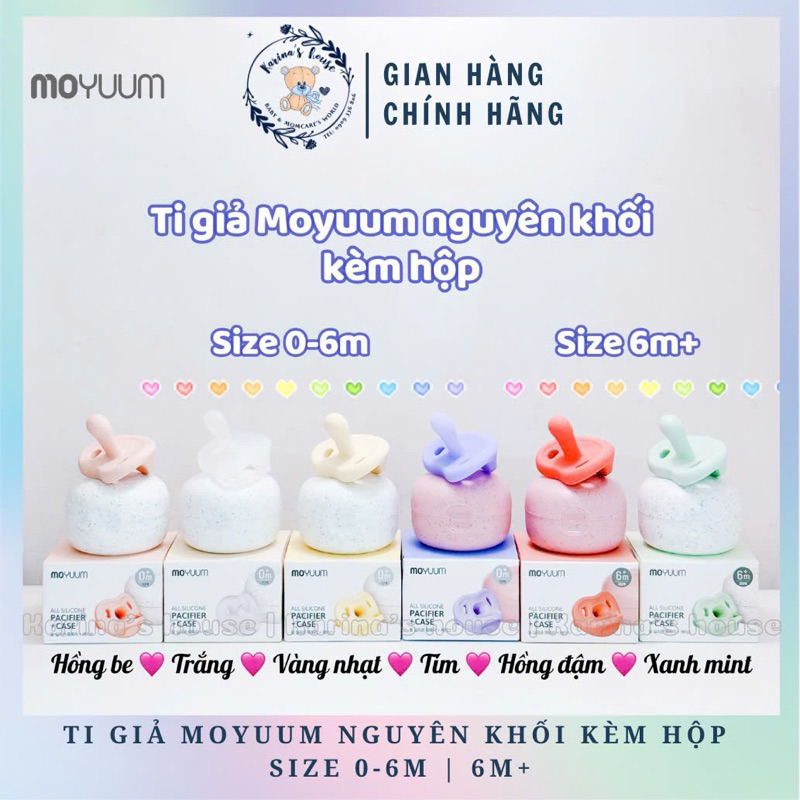 [Sẵn] Núm ti giả MOYUUM chất liệu Silicone (bao gồm hộp đựng) size sơ ...