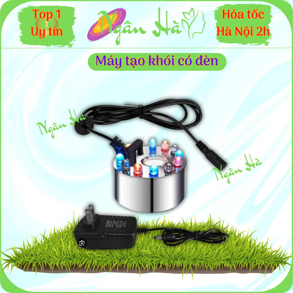 Máy tạo khói mini có đèn led dùng trong spa dưỡng sinh, tiểu cảnh, bể ...